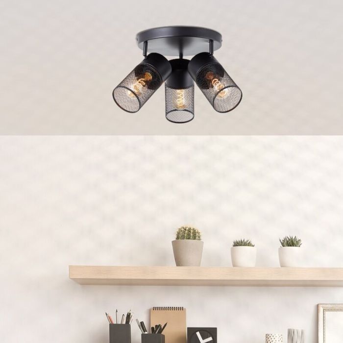 Spot plafond noir industriel, Georgino