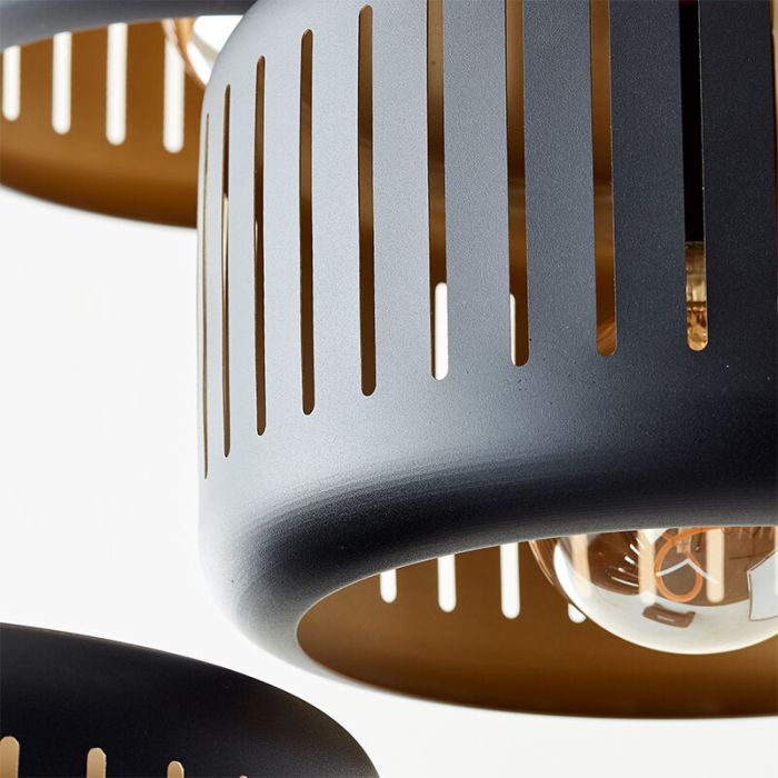 Suspension table à manger noire industrielle, Veronika