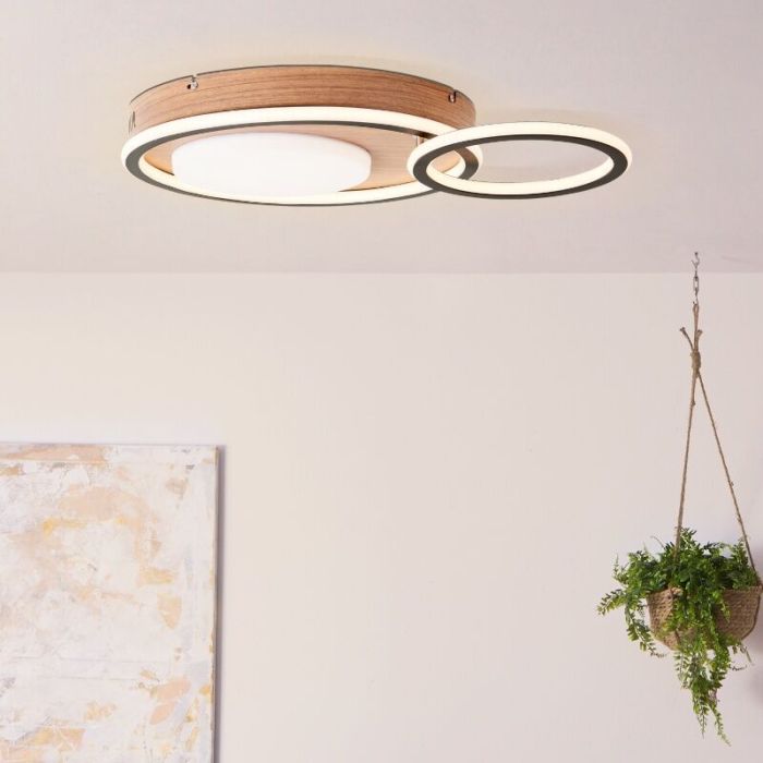 Lampe plafond noire moderne, Georgios, 48W, 3000K LED