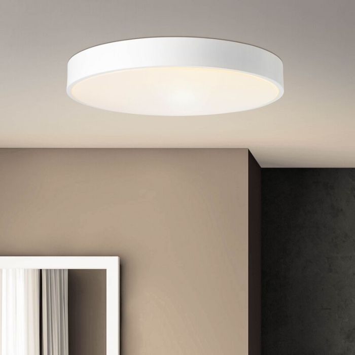 Lampe plafond marronne moderne, Asude, 60W, couleur réglable LED, avec télécommande