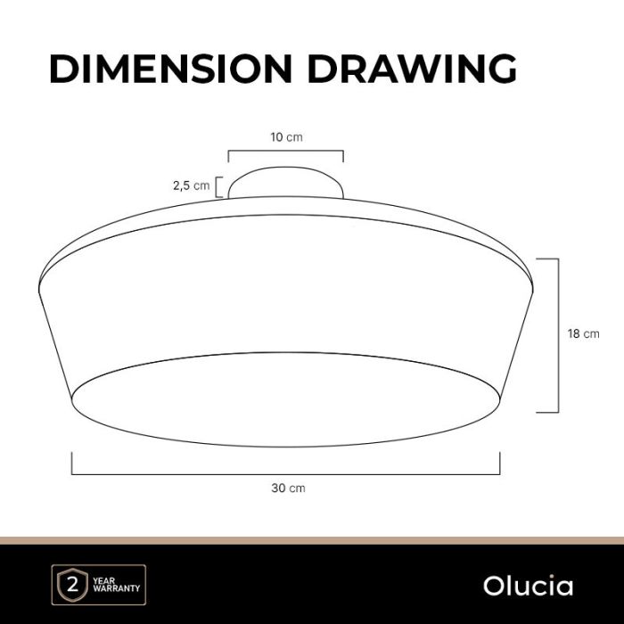 Lampe plafond dorée design, Manus