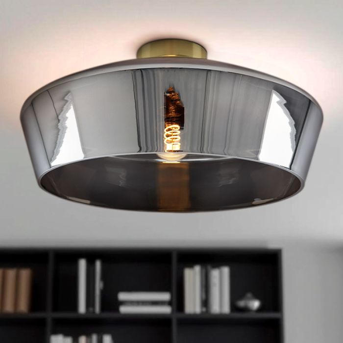 Lampe plafond dorée design, Manus
