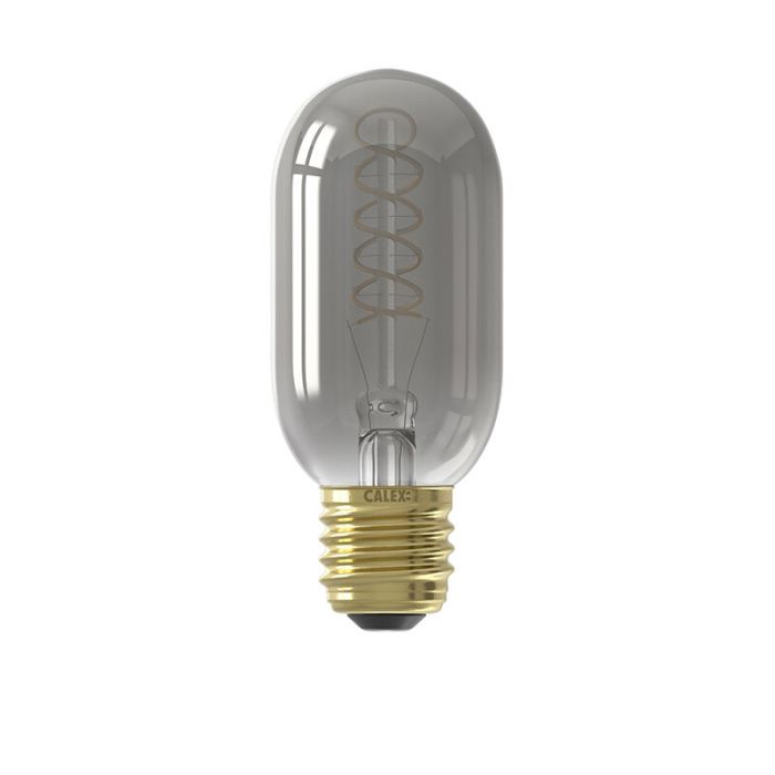 Lampe de tube LED Calex grise, 11 cm, E27, 4W, 1800K, gradable
