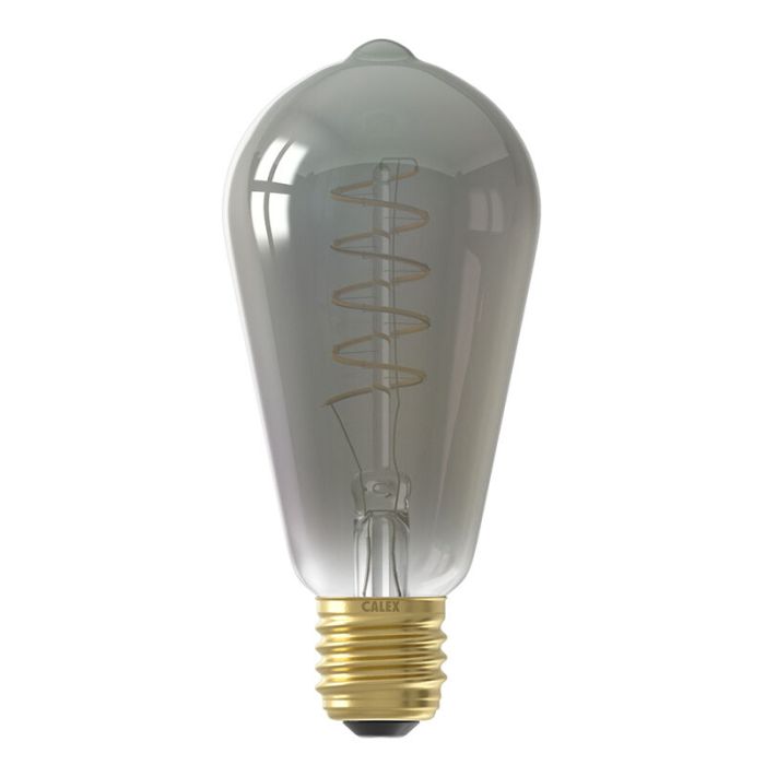 Calex ampoule LED Edison E27 gradable gris, 4W, 1800K