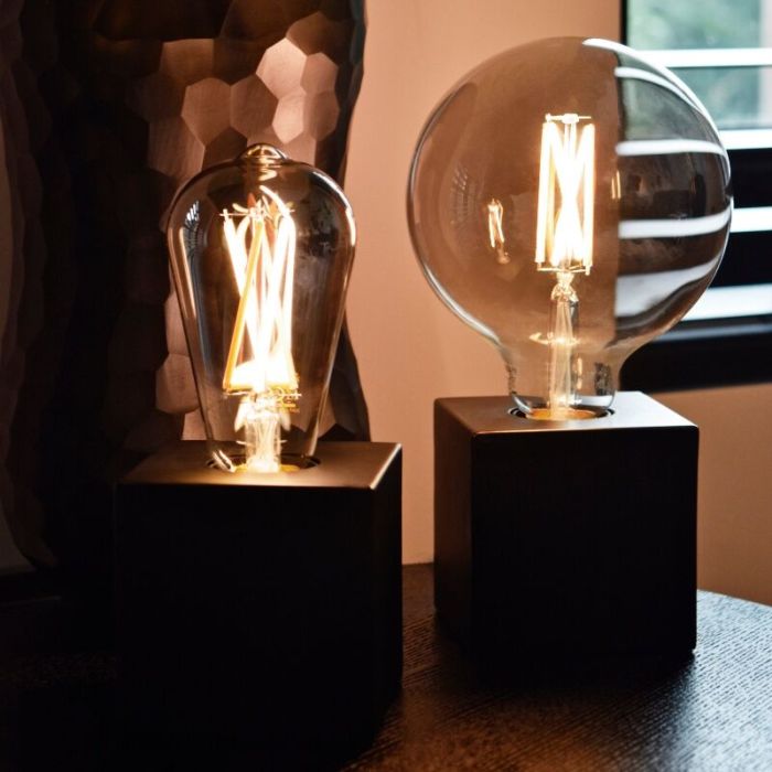 Calex ampoule LED Edison E27 gradable gris, 4W, 1800K