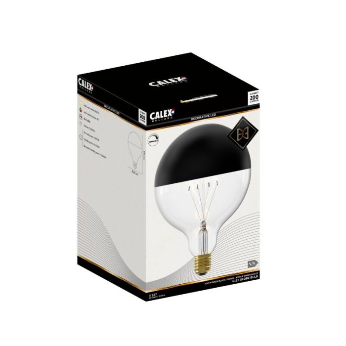 Calex ampoule calotte E27 gradable noir, 4W, 1800K