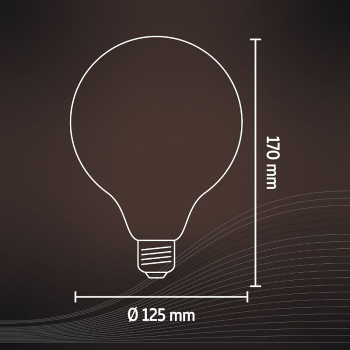 Calex ampoule calotte E27 gradable noir, 4W, 1800K
