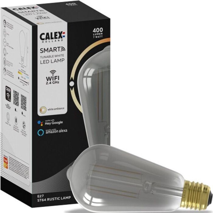 Calex ampoule LED connectée E27 gris, 7W, 1800K