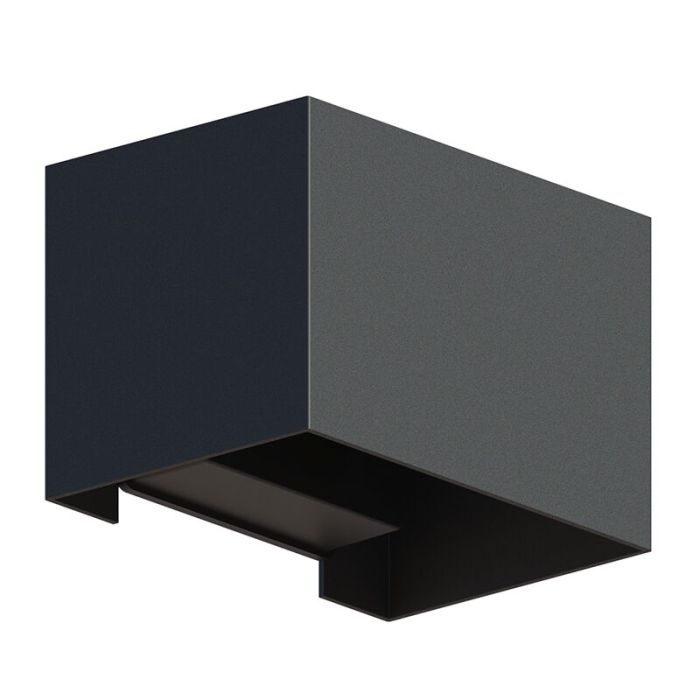Applique up and down en aluminium noire, Dion, 7W, 3000K LED, IP54
