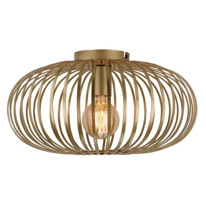 Lampe plafond dorée industrielle, Lieve