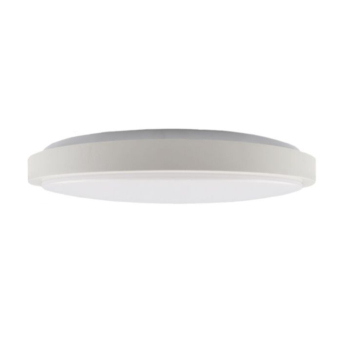 Lampe plafond blanche en plastique, Kos, 22W, 3000K LED