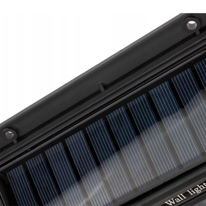 Applique solaire extérieur noire en plastique, Albert, 8W, 6000K LED, IP65