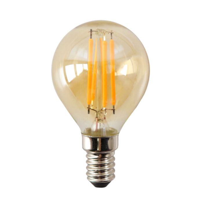 Dimmable E14 ampoule LED, P45, 3w, ambre verre, 2200K