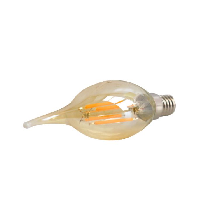 Dimmable E14 ampoule bougie LED, 3w, ambre verre, 2200K