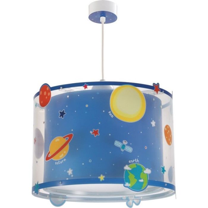 Suspension pour enfants en plastique bleue, Planets