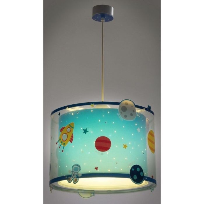 Suspension pour enfants en plastique bleue, Planets