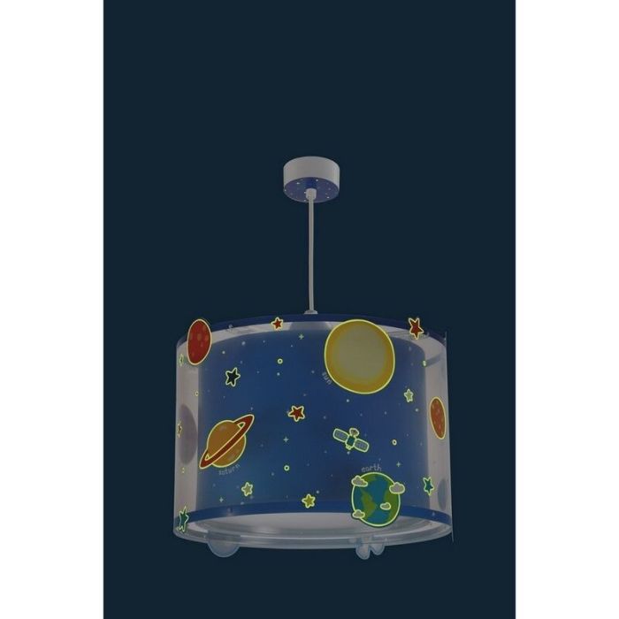 Suspension pour enfants en plastique bleue, Planets