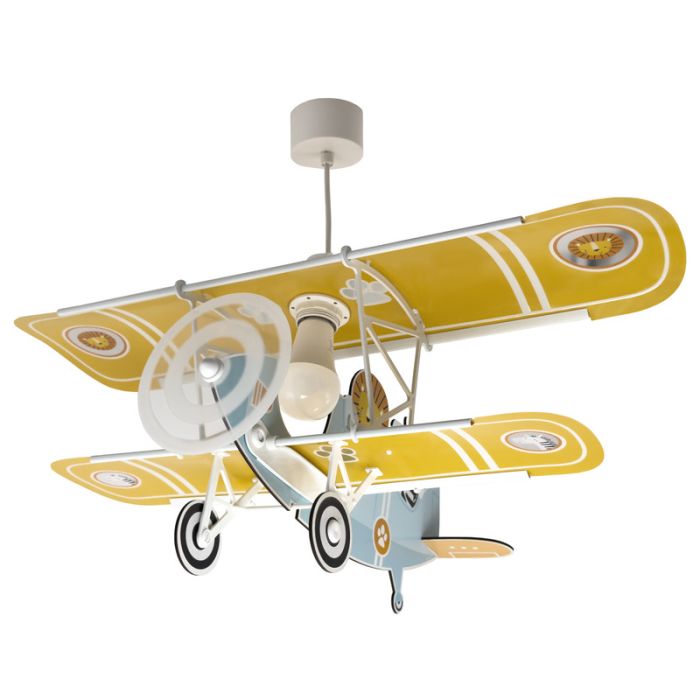 Suspension pour enfants en plastique bleue, Lion plane