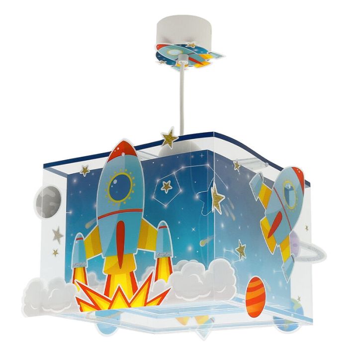 Suspension pour enfants en plastique bleue, Rocket