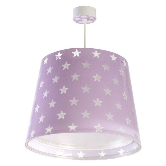 Suspension pour enfants en plastique violette, Stars