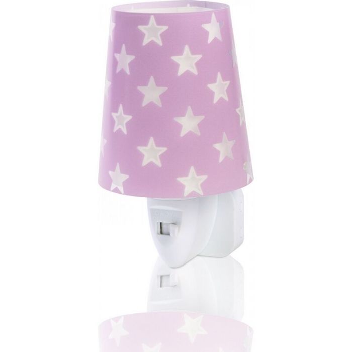 Veilleuse pour enfants en plastique violette, Stars