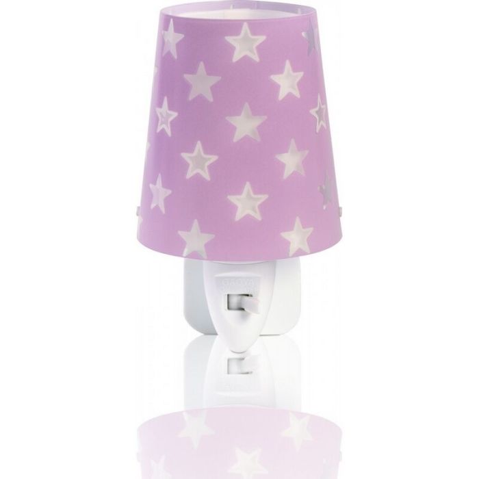 Veilleuse pour enfants en plastique violette, Stars