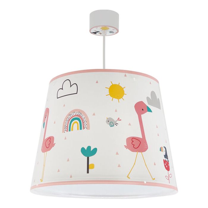 Suspension pour enfants en plastique rose, Flamingo