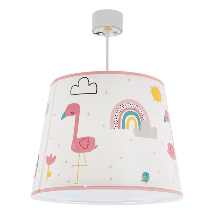 Suspension pour enfants en plastique rose, Flamingo