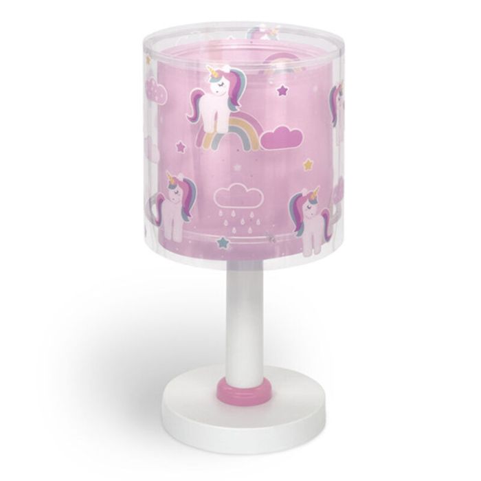 Lampe de table pour enfants en plastique rose, Unicorn