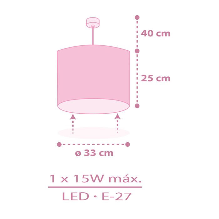 Suspension pour enfants rose en plastique, Fairy