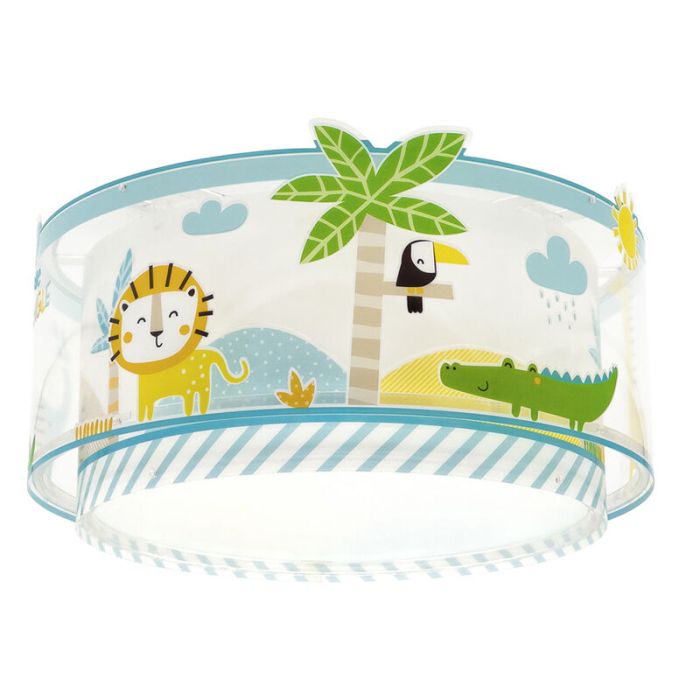Plafonnier pour enfants en plastique multicolore, Jungle