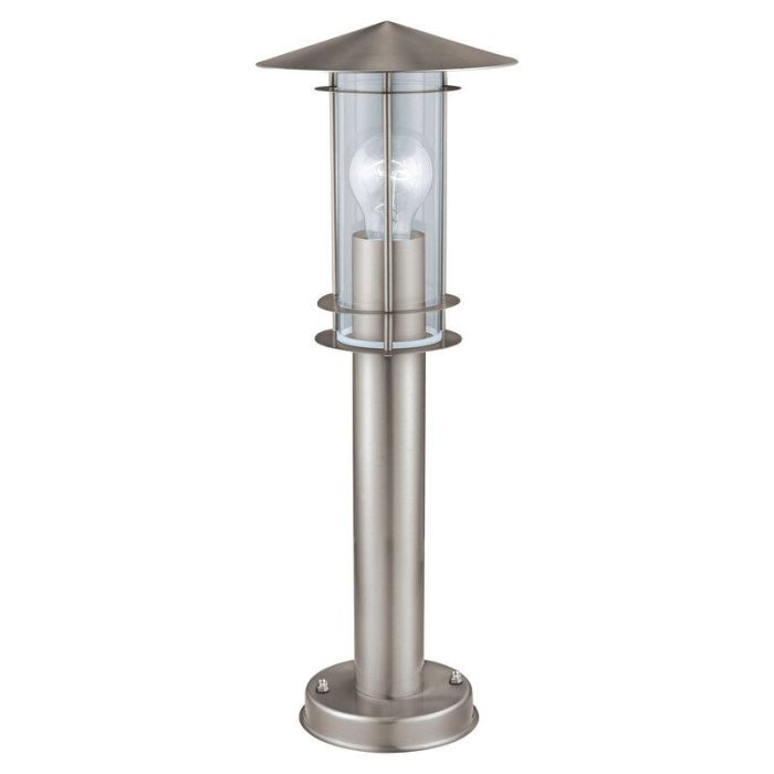 Luminaire extérieur argenté en acier inoxydable, Arabella, IP44