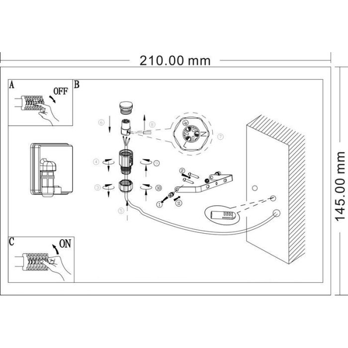 Luminaire extérieur blanc en aluminium, Joey, IP65