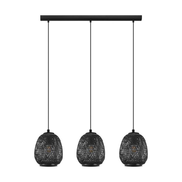 Suspension en bois noire, Nicole