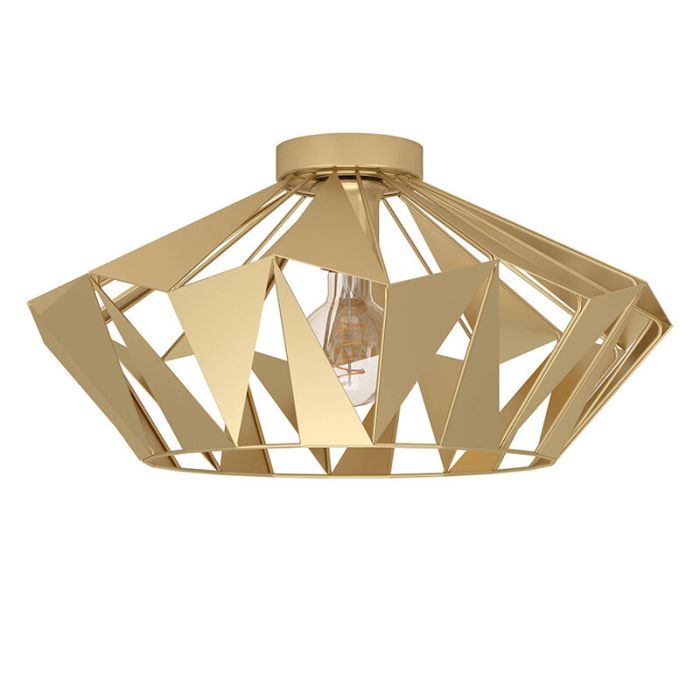Lampe plafond dorée en acier, Charmain