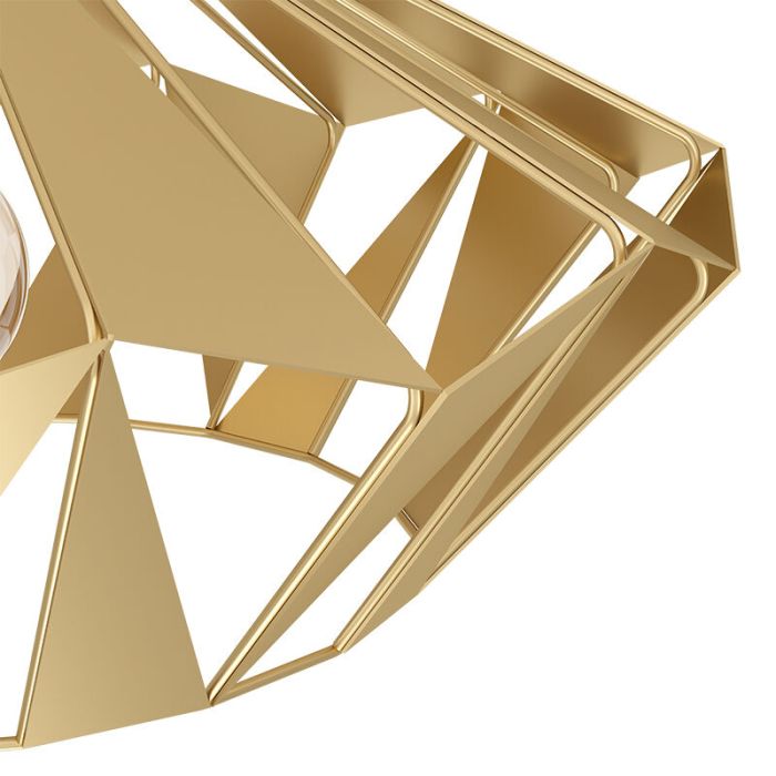 Lampe plafond dorée en acier, Charmain