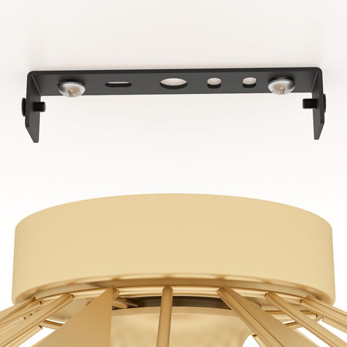 Lampe plafond dorée en acier, Charmain