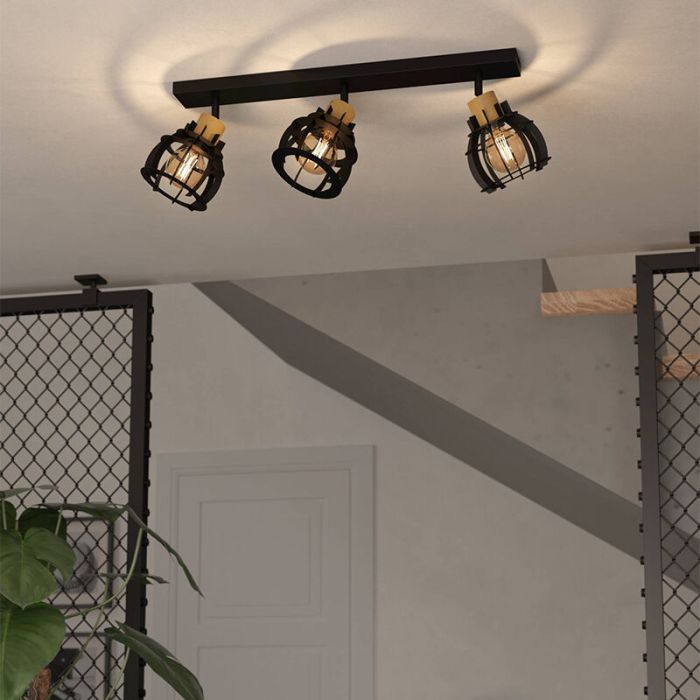 Spot plafond noir en aluminium, Redouan