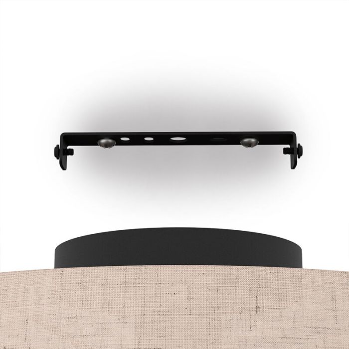 Lampe plafond beige en tissu, Ruby