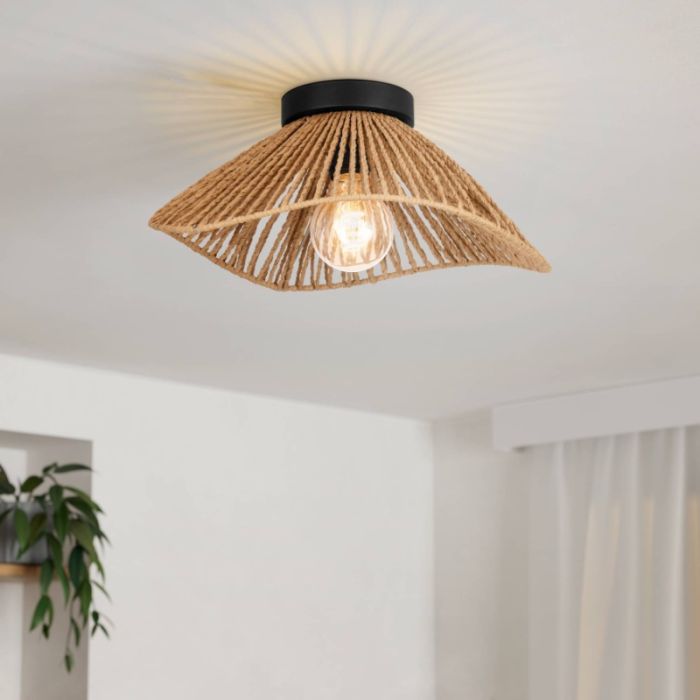 Plafonnier en papier marron, Jitze