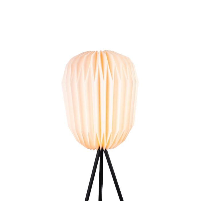 Lampadaire en papier blanc, Kars, avec interrupteur