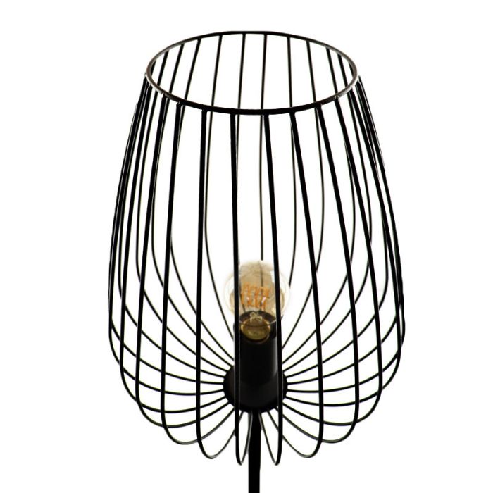 Lampadaire noir en métal, Kitana, avec interrupteur