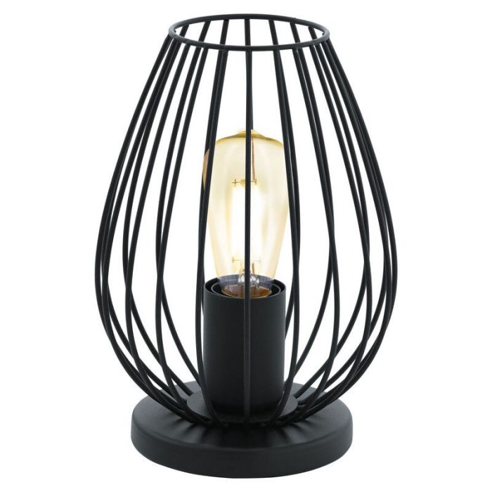 Lampe de table noire en métal, Kitana, avec interrupteur