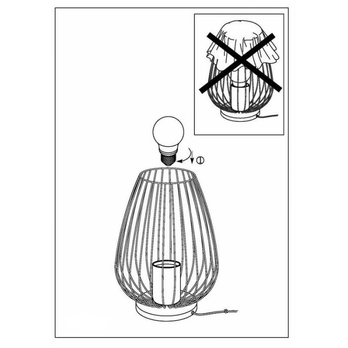 Lampe de table noire en métal, Kitana, avec interrupteur