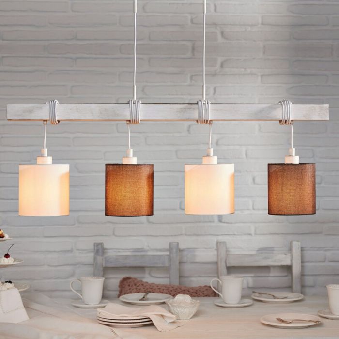 Suspension en bois blanche, Anton