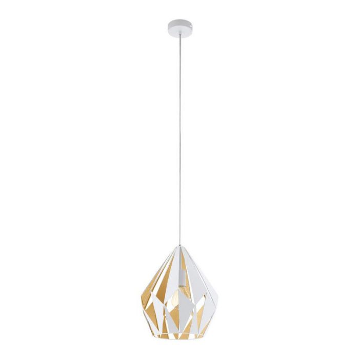 Suspension blanche en métal, Acri