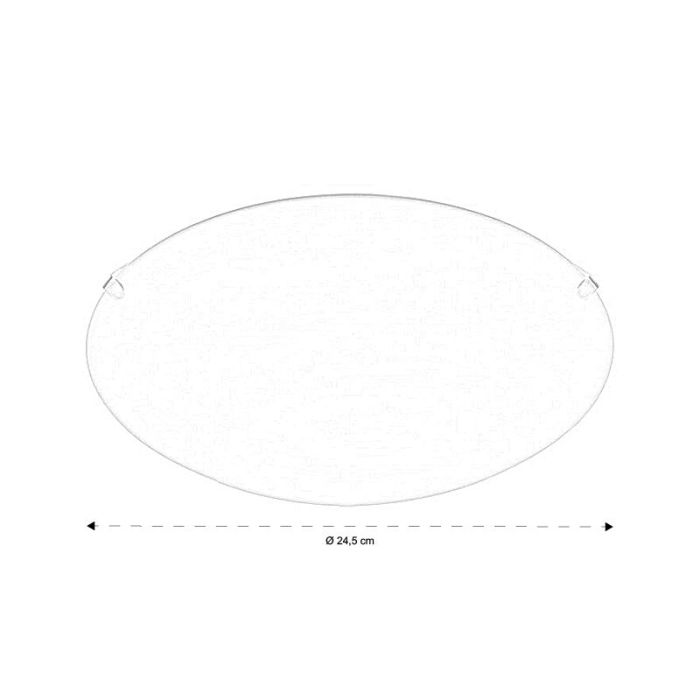 Lampe plafond blanche en verre, Bada