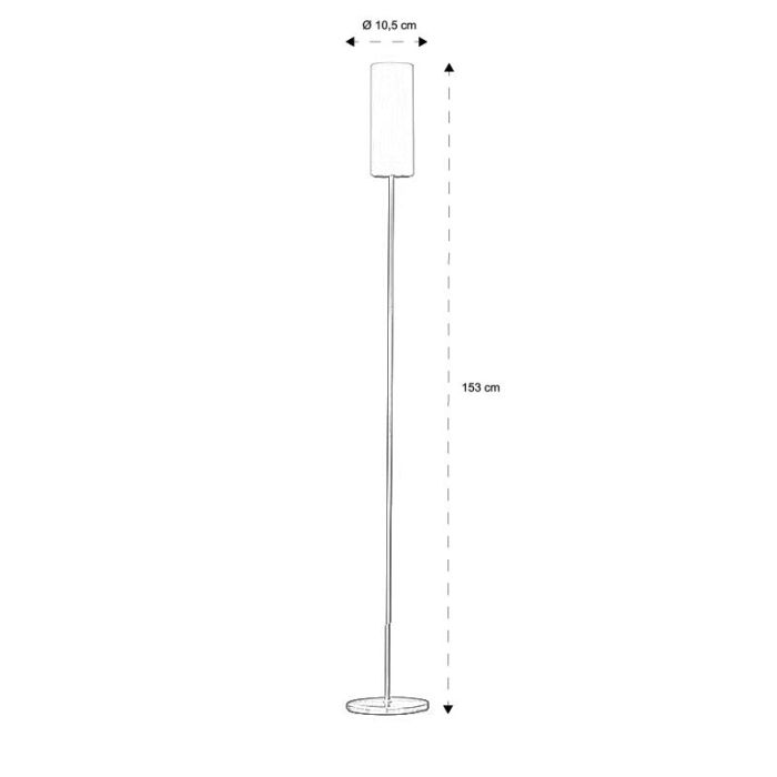 Lampadaire nickel en verre, Ciuda, avec interrupteur
