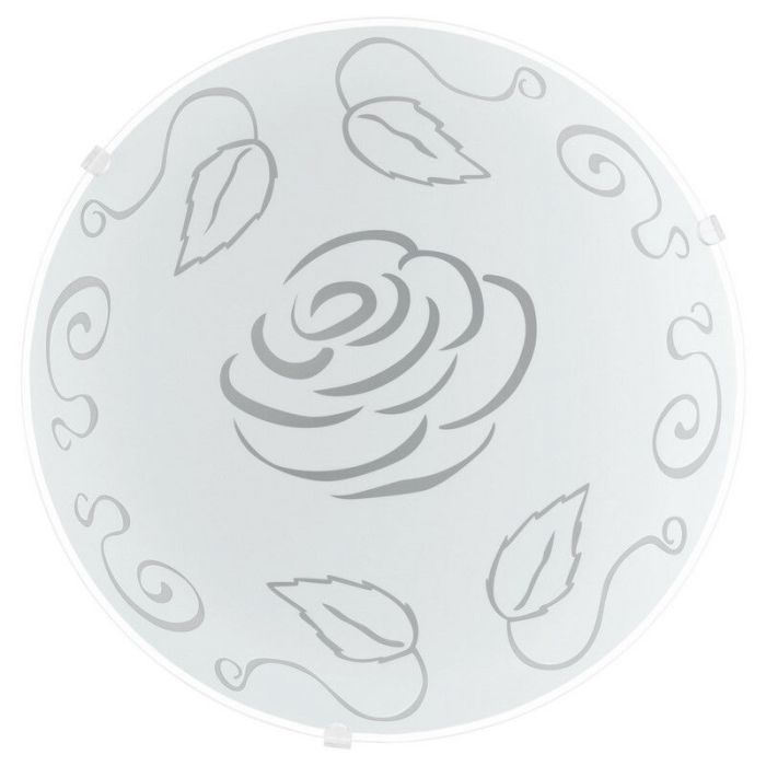 Lampe plafond blanche en verre, Bada