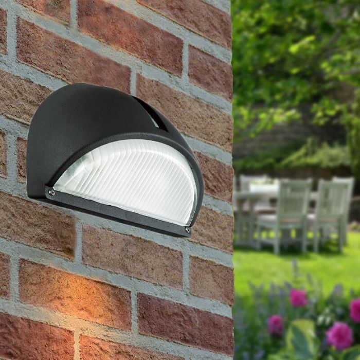 Luminaire extérieur noir en aluminium, Gemma, IP44